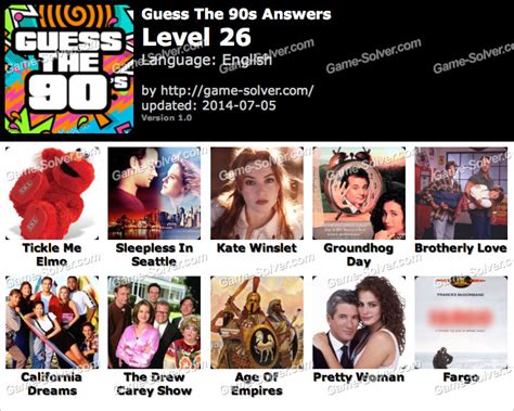 Guess The 90s Level 26 • Game Solver