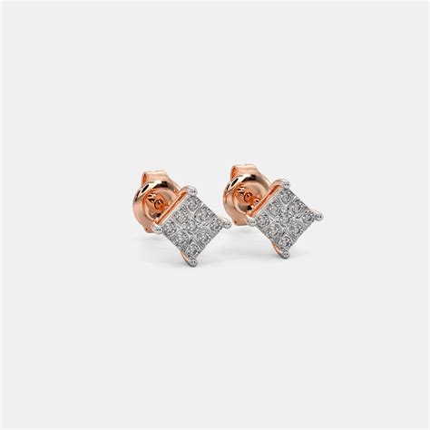 The Classic Princess Stud Earrings | BlueStone.com