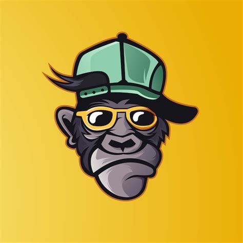 Premium Vector | Funky monkey mascot logo design esport team