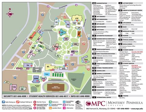 Monterey Peninsula College Campus Map - Map