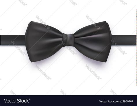 Realistic black bow tie Royalty Free Vector Image