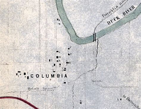 1863 Map of Columbia Tennessee and Vicinity - Etsy UK