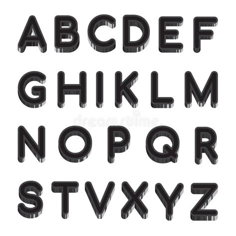 Black White Alphabet Letters Clipart Stock Illustrations – 229 Black White Alphabet Letters ...