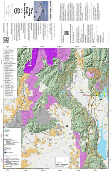 Payette National Forest Winter Travel Map West Half 2019 by US Forest Service R4 | Avenza Maps