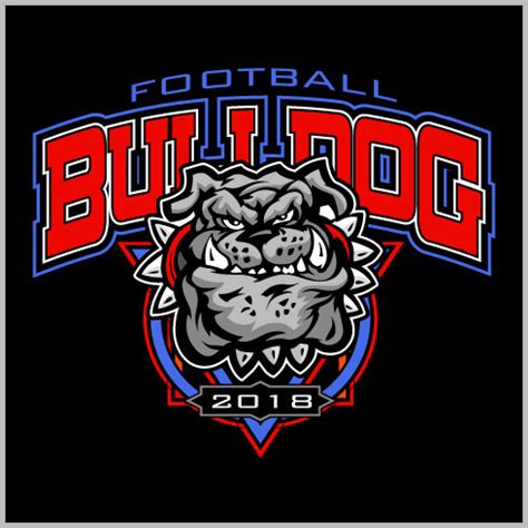 Bulldog Football Design - Custom T Shirt Designs