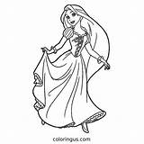 Rapunzel Coloring Pages Free Printable PDF sketch template