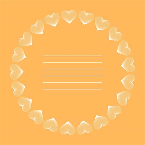 Vector decorative cute frame of white hearts on a bright background ...