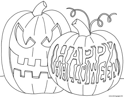 Happy Pumpkin S To Color Halloween Coloring page Printable