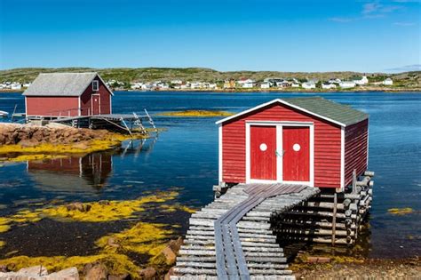 Premium Photo | Fishing Sheds on Fogo Island