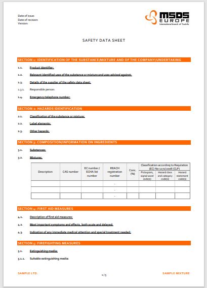 Msds Example