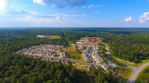 Aerial View of Spanish Fort, Alabama Community Stock Photo - Image of seascape, mobile: 157781160