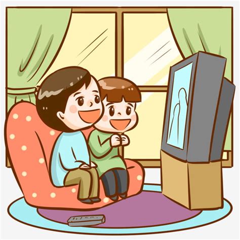 Man Watching Tv Clipart Transparent Background, Couple Watching Tv ...