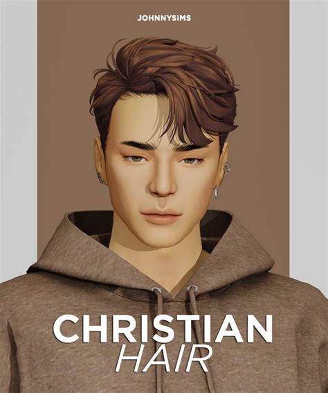 Christian Hair | JohnnySims on Patreon | Sims 4 hair male, Sims hair, Sims