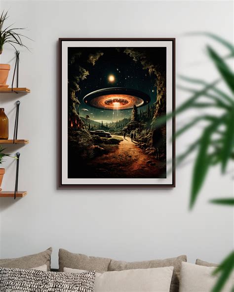 Unframed Printed Poster. Ufo Wall Art. Vintage Poster. Alien - Etsy