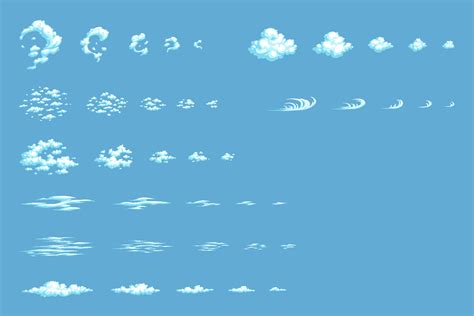 Free Clouds Pixel Art Asset Pack Download - CraftPix.net