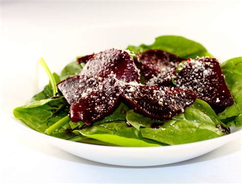 Beautiful Roasted Beets and Spinach Salad - Explore Cook Eat