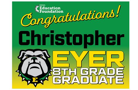 Order Your Eyer 8th Grade Grad Sign TODAY – Eyer Middle School