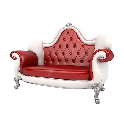 Luxury Sofa With Red And White Leather Ai Generated, Sofa, Leather ...