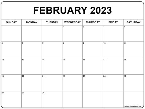 Printable Monthly Calendar February 2023 – Get Calendar 2023 Update