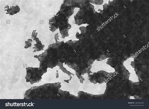 Europe Map Sketch Stock Illustration 1069560935 | Shutterstock