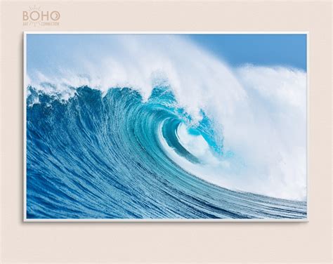 Ocean Wave Print // Big Wave Wall Art - Etsy UK