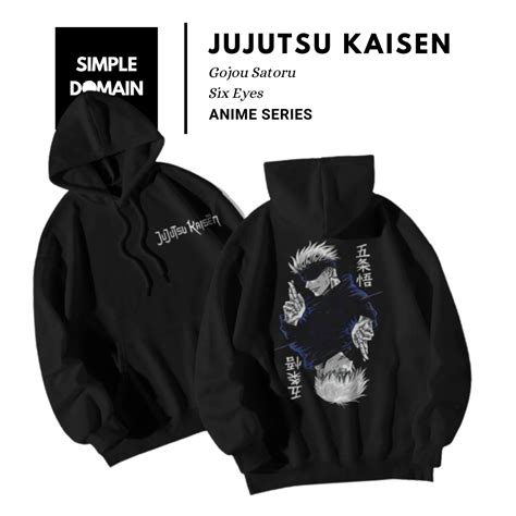 Jual Jaket Hoodie Anime Jujutsu Kaisen Gojo Satoru Infinity Sixth Eye User Hoddie Hodie Kaos ...