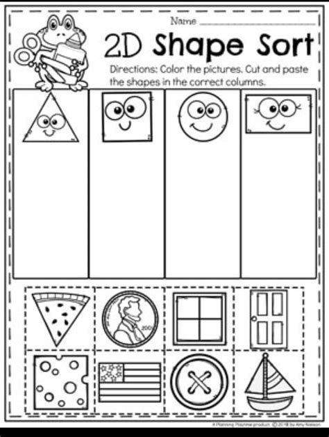 2d Shapes Worksheet Kindergarten