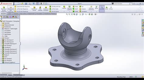 SolidWorks Part Design Example - YouTube