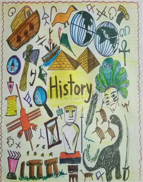 History love handmade #coverpage #history | History drawings, History book cover, Book cover design