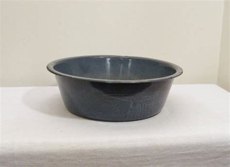 Vintage Gray Graniteware Basin Granite Ware Dish Pan - Etsy