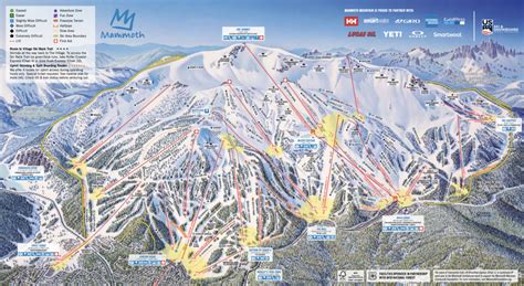 Winter Trail Map - Mammoth Mountain Ski Area - California