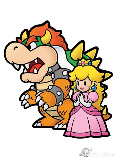 Bowser and Peach | Bowser, Mario, Paper mario