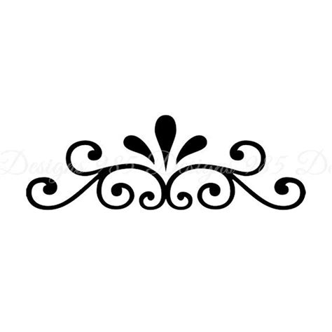 Flourish Border Element SVG for Cricut and by 985Designs on Etsy