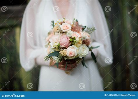 Details of Vintage Bouquet - Pink and White Roses Stock Photo - Image ...