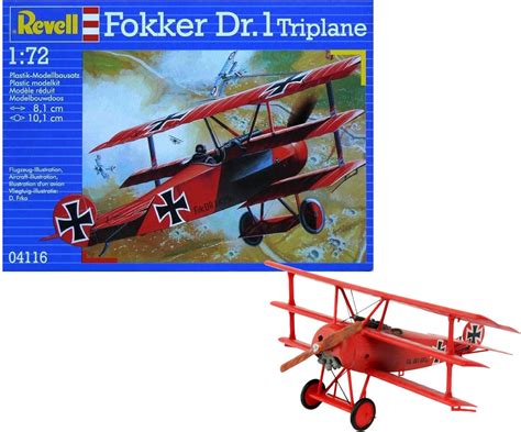 Revell 04116 Fokker DR. 1 Triplane 1:72 Scale Unbuilt/Unpainted Plastic Model Kit : Amazon.co.uk ...