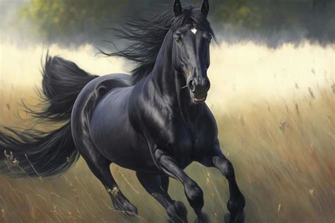 Running Black Horse Wallpaper