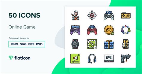 Online Game Icon Pack | Lineal color | 50 .SVG Icons