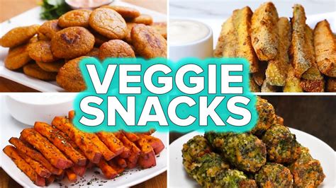 Veggie Snacks 4 Ways - YouTube