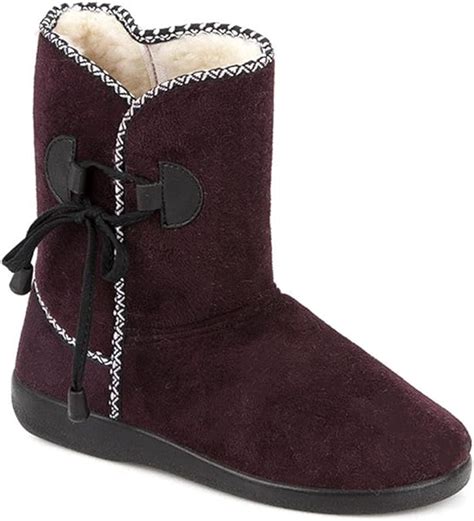 Pavers Boot Style Slipper with Fleece Lining & Side Lace 135 053: Amazon.co.uk: Shoes & Bags