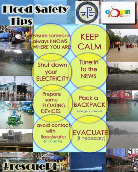 Flood safety tips #RescuePH | Flood preparedness, Flood insurance, Flood