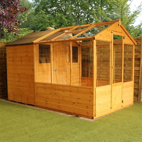 Mercia Traditional Apex Combined Greenhouse Shed 10X6 | GardenStreet