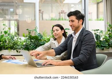 Happy Business People Meeting Together Workplace Stock Photo 2246150163 ...