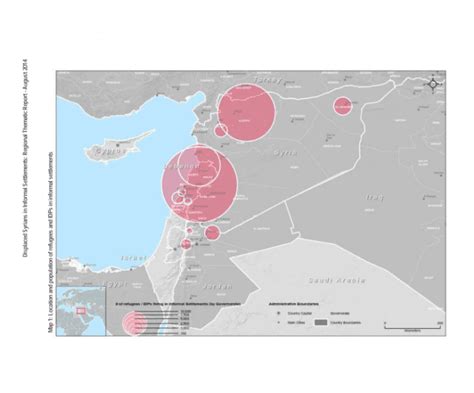 Syria and Neighbouring Countries: Location and population of refugees ...