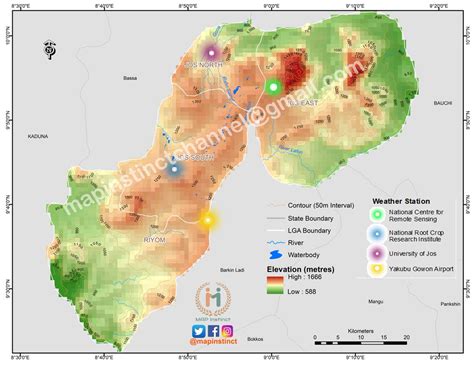 Map Of Jos Plateau State Nigeria - Terrestrial Gamma Radiation Dose ...