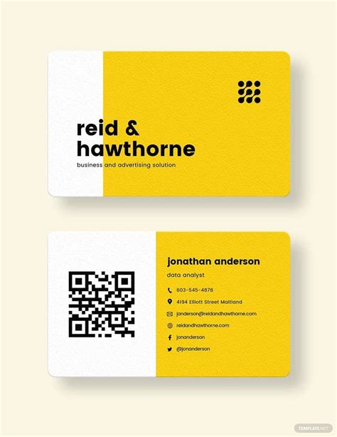 Business Card With Qr Code Template