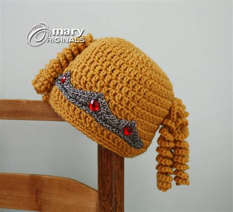 Princess Hat Princess Crown Crochet Beanie Blonde Wig Hat - Etsy