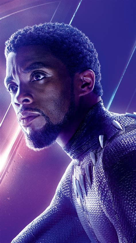 Download wallpaper 720x1280 chadwick boseman, black panther, avengers: infinity war, movie ...