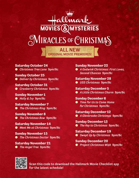 Hallmark Christmas Movies 2022 Printable List - 2023 Calendar Printable