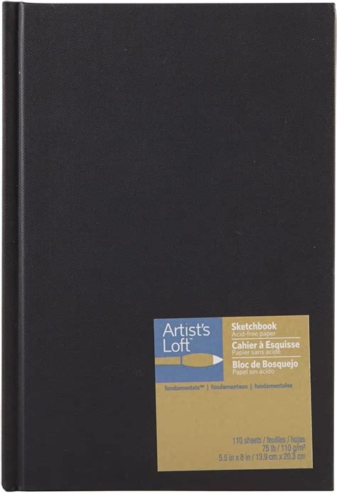 Amazon.com: Black Hardbound Sketchbook by Artist's Loft - Acid Free and ...