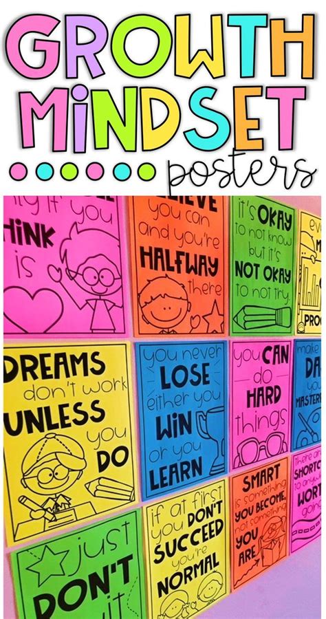 Growth Mindset Printable Posters - Calendar Printables